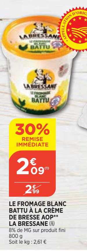 le fromage blanc battu à la crème de bresse aop la bressane