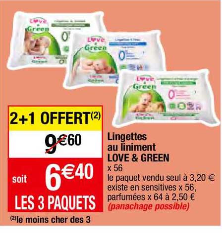Lingettes Au Liniment Love & Green