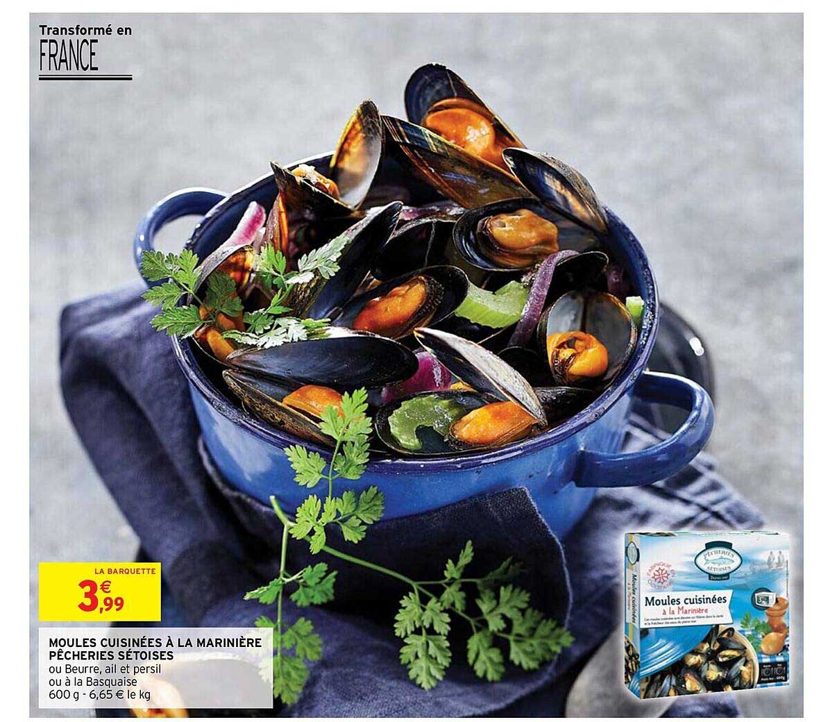 moules cuisinées à la marinière pêcheries sétoises