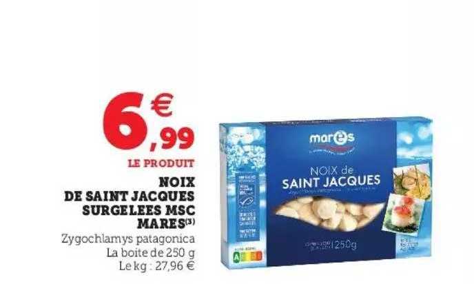 noix de saint jacques surgelées msc mares
