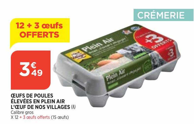 oeufs de poules élevées en plein air l'oeuf de nos villages