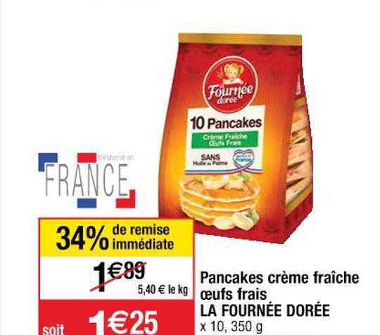 Pancakes Crème Fraîche Oeufs Frais La Fournée Dorée
