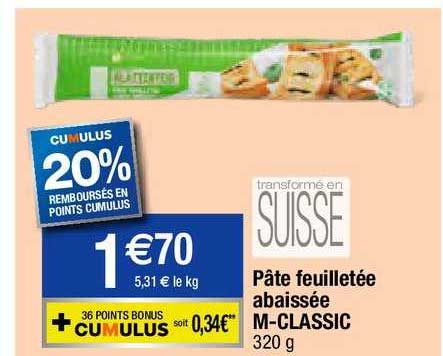 pâte feuilletée abaissée m-classic