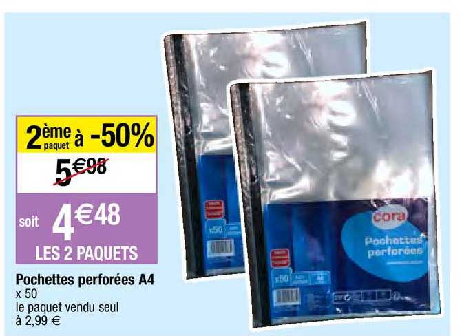 Pochettes Pereforées A4