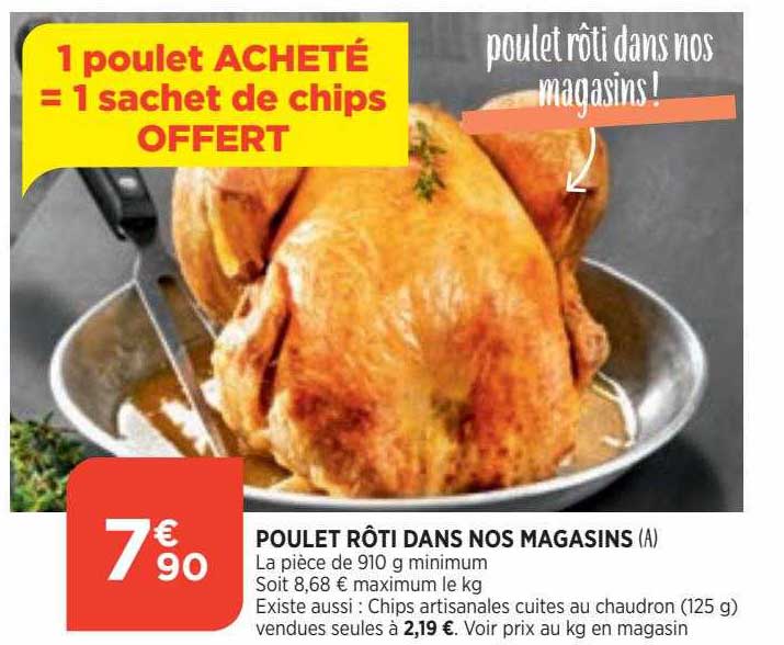 poulet rôti dans nos magasins