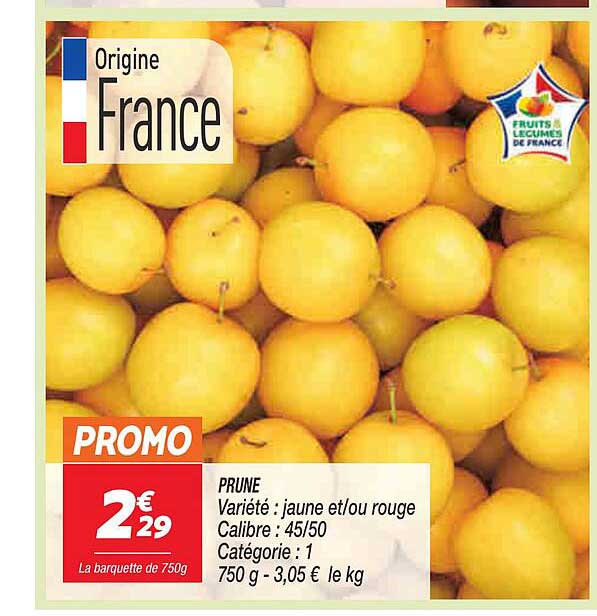 prune jaune et-ou rouge