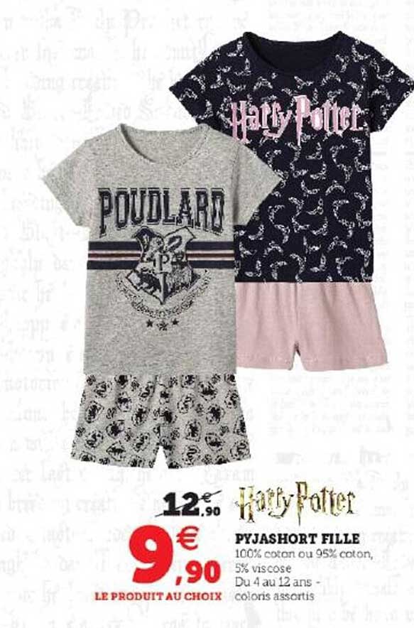 pyjashort fille harry potter