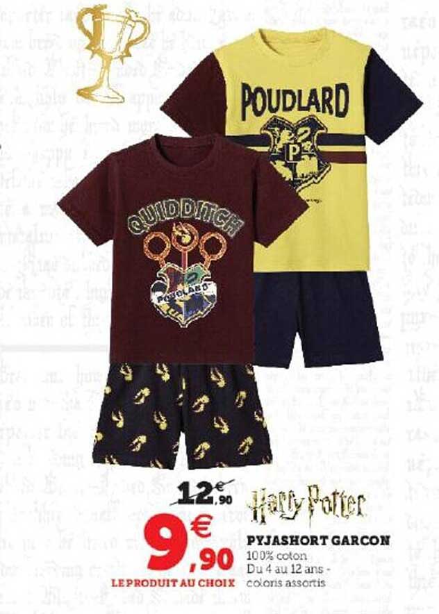 pyjashort garçon harry potter