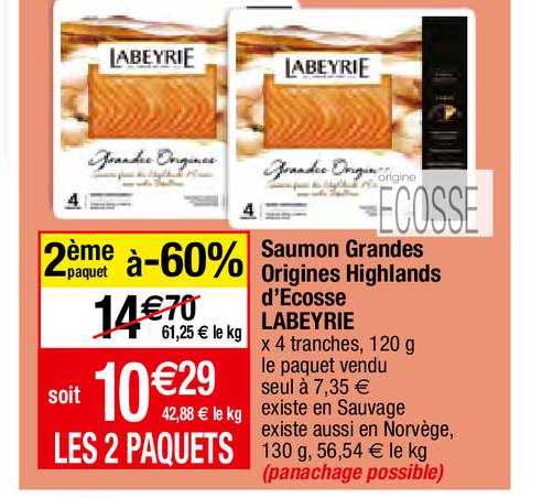 saumon grandes origines highlands d'ecosse labeyrie