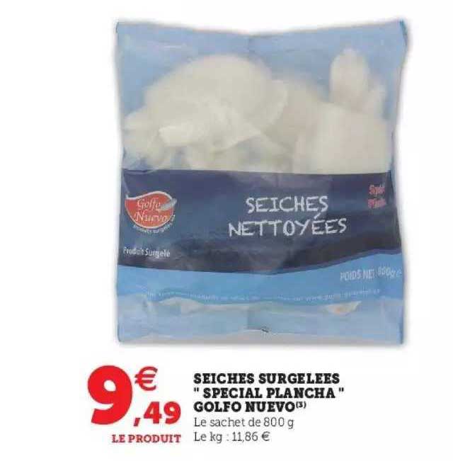 seiches surgelées "special plancha" golfo nuevo