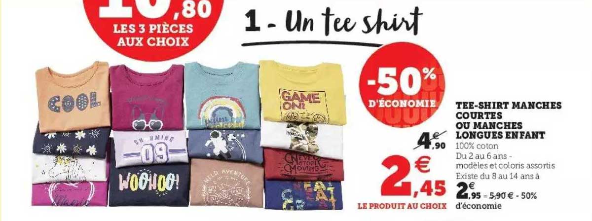 Tee-shirt Manches Courtes Ou Manches Longues Enfant