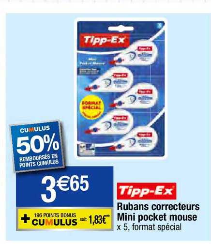 tipp-ex rubans correcteurs mini pocket mouse