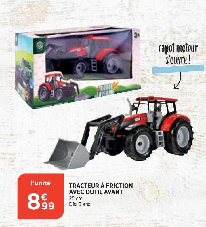 tracteur à friction avec outil avant