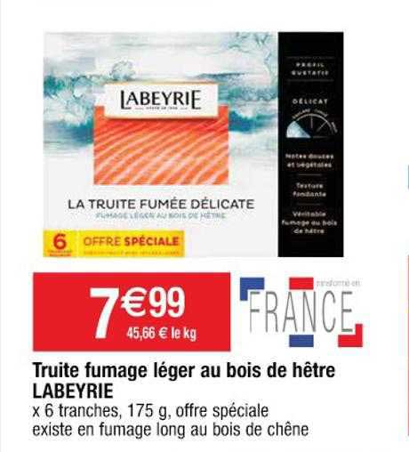 truite fumage léger au bois de hêtre labeyrie