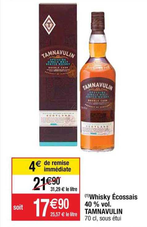 whisky écossais 40% vol. tamnavulin
