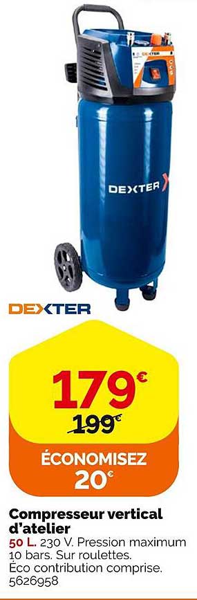 compresseur vertical d'atelier dexter