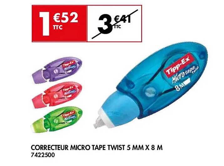correcteur micro tape twist 5mm x 8m tipp-ex