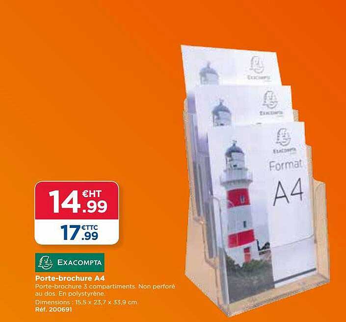 Porte-brochure A4 Exacompta