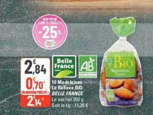 10 Madeleines Le Réflexe Bio Belle France