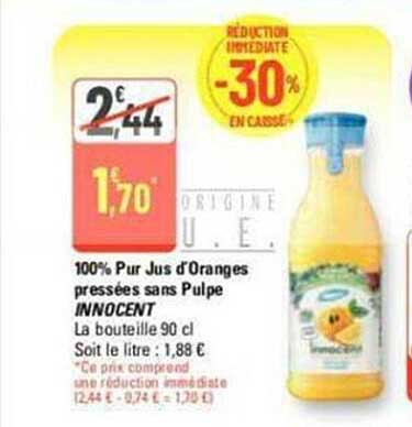 100% Pur Jus D'oranges Pressées Sans Pulpe Innocent