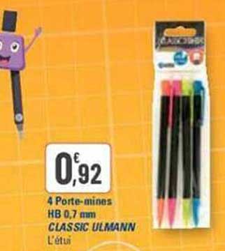 4 porte-mines hb 0,7 mm classic ulmann