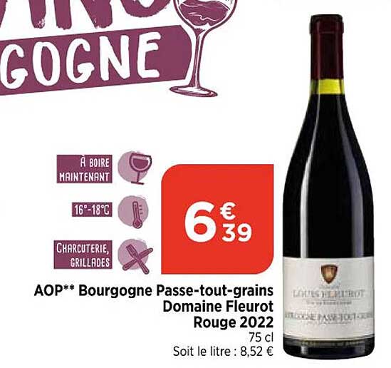 aop bourgogne passe-tout-grains domaine fleurot rouge 2022