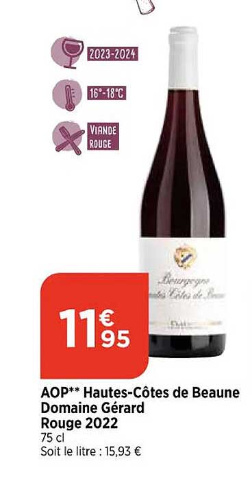 aop hautes-Côtes de beaune domaine gérard rouge 2022