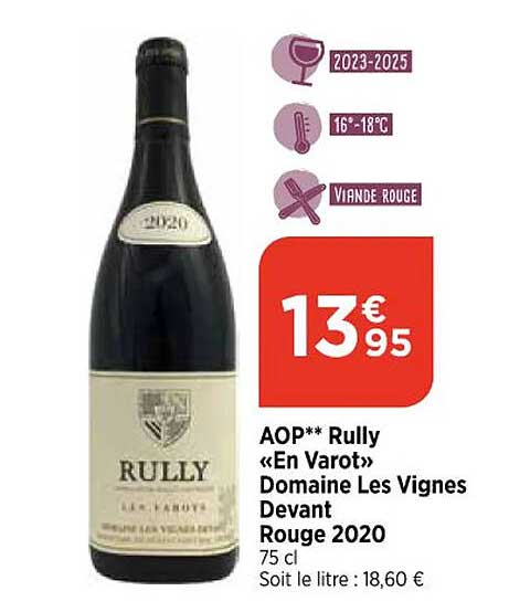 aop rully «en varot» domaine les vignes devant rouge 2020