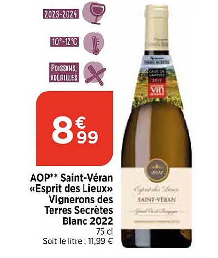 aop saint-véran «esprit des lieux» vignerons des terres secrètes blanc 2022