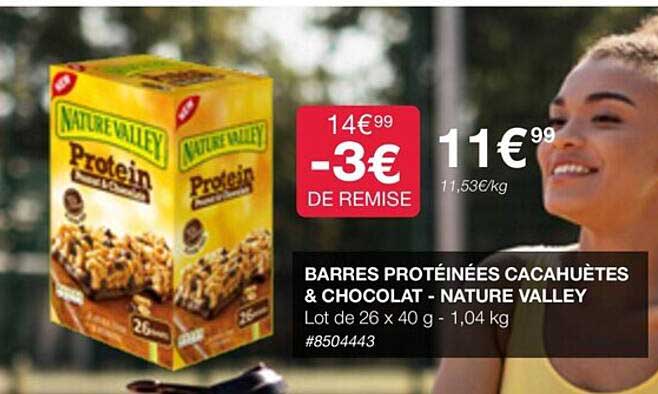 barres protéinées cacahuètes & chocolat - nature valley