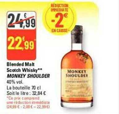 blended malt scotch whisky monkey shoulder