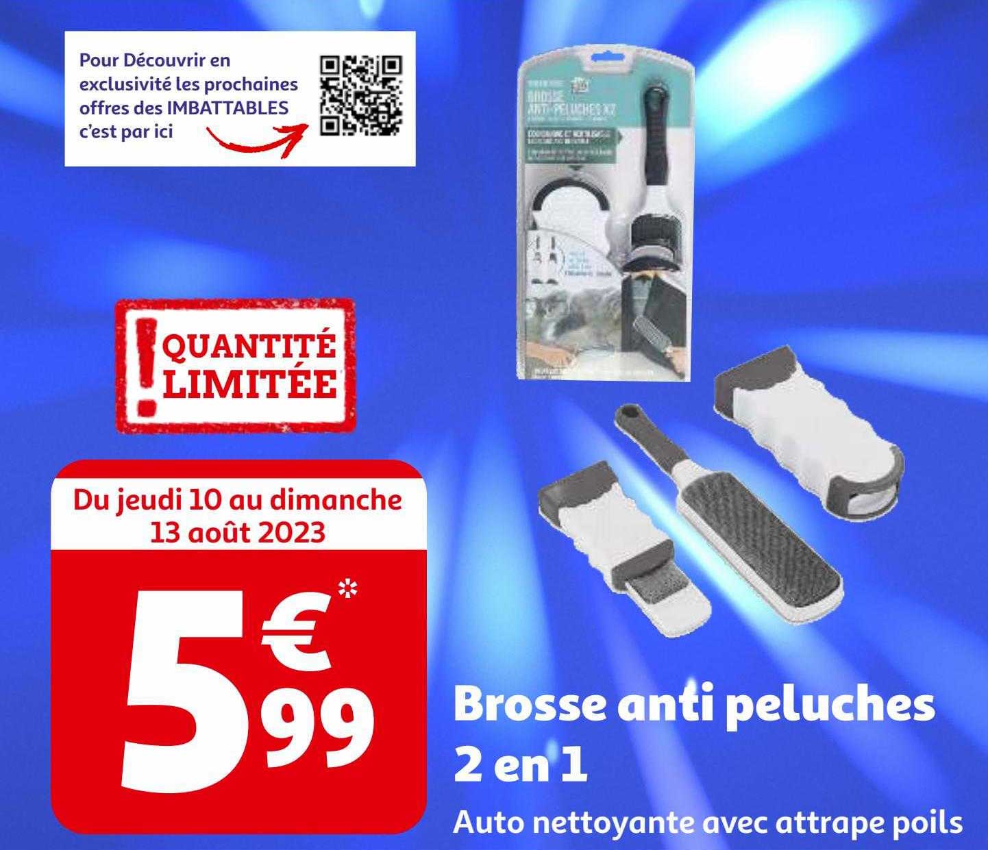 Brosse Anti Peluches 2 En 1