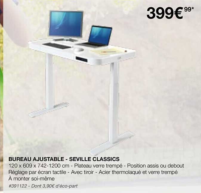 Bureau Ajustable - Seville Classics