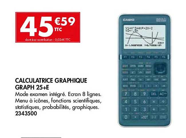 calculatrice graphique graph 25+e casio