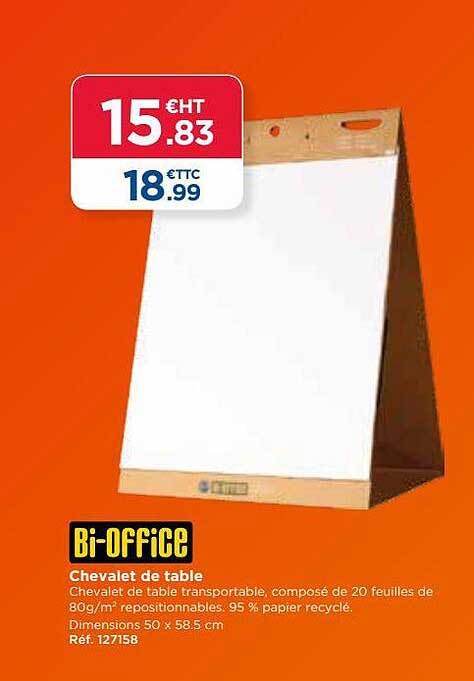 chevalet de table bi-office