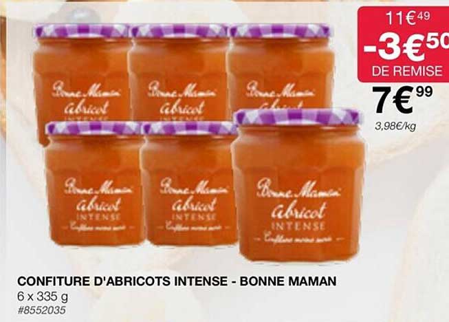 confiture d'abricots intense - bonne maman