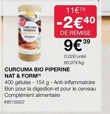 Curcuma Bio Piperine Nat & Form