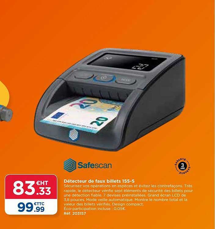 Détecteur De Faux Billets 155-s Safescan