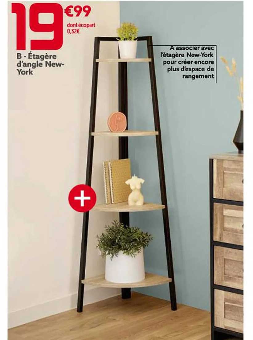 étagère d'angle new-York