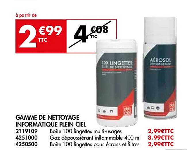 Gamme De Nettoyage Informatique Plein Ciel