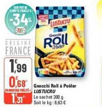 gnocchi roll à poêler lustucru