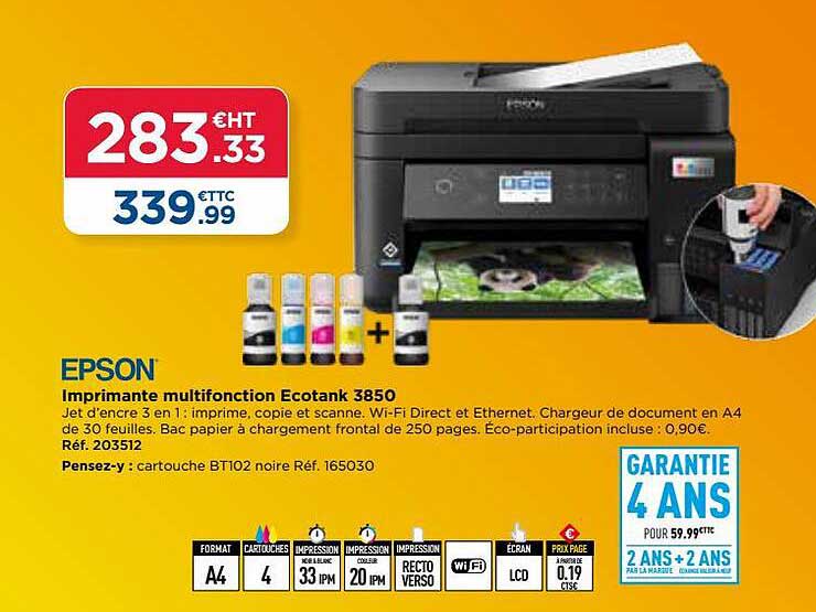 Imprimante Multifonction Ecotank 3850 Epson