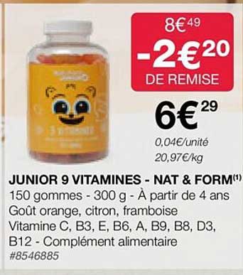 junior 9 vitamines - nat & form