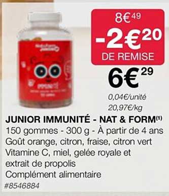 junior immunité - nat & form