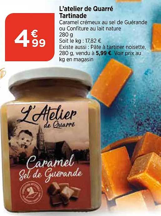 l'atelier de quarré tartinade