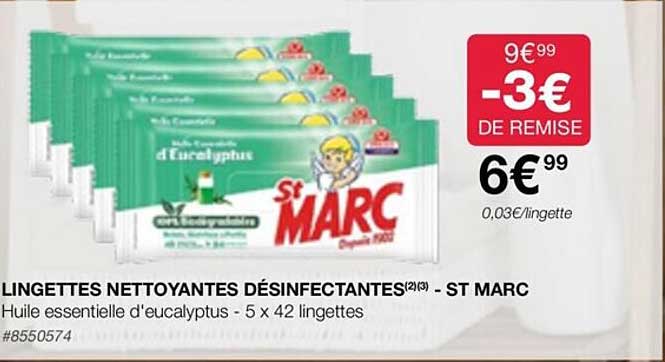 lingettes nettoyantes désinfectantes - st marc