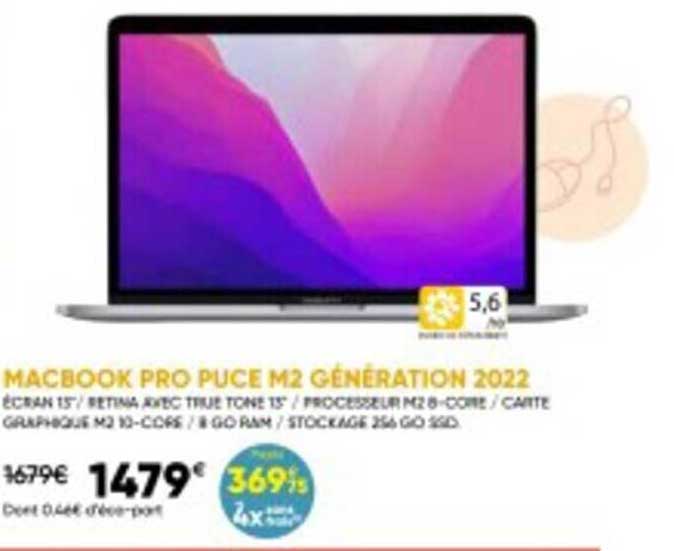 macbook pro puce m2 génération 2022