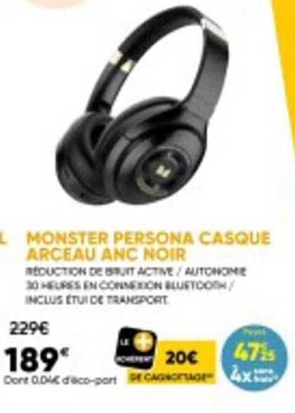 monster persona casque arceau anc noir