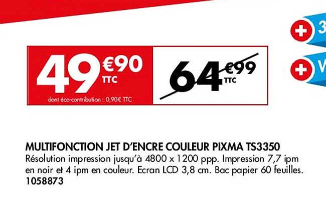 multifonction jet d'encre couleur pixma ts3350