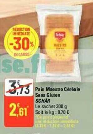 pain maestro céréale sans gluten schär